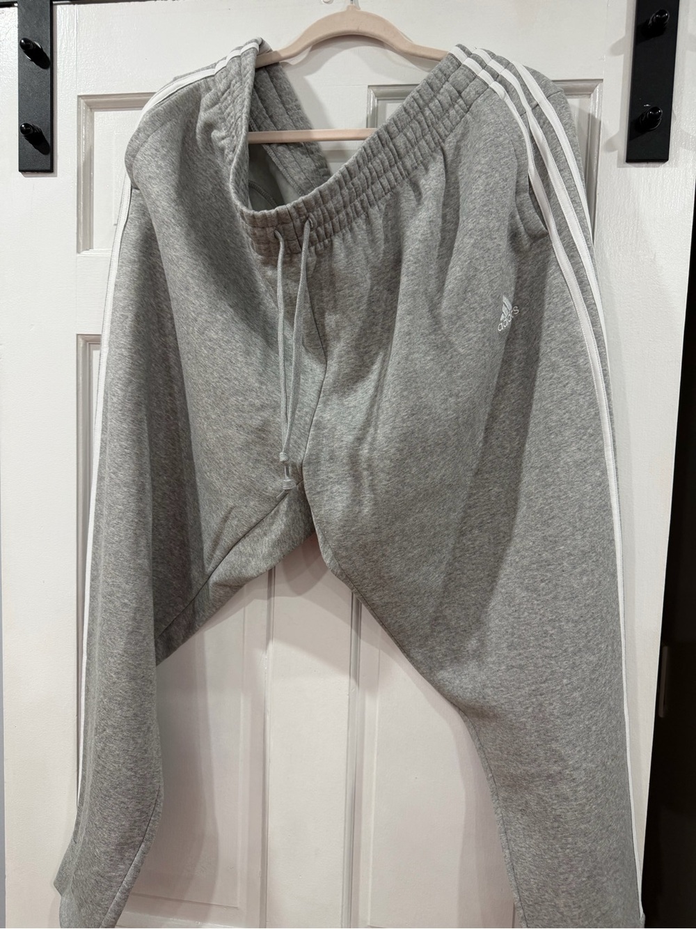 adidas Light Gray Zip Hoodie with Drawstring